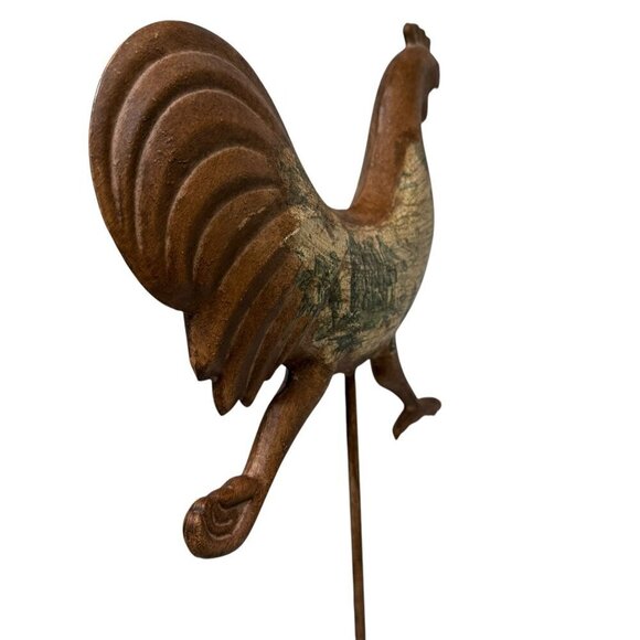 Rustic Rooster Decor XLarge 23"  French Country Metal Toile Kitchen Weathervane - Picture 9 of 13